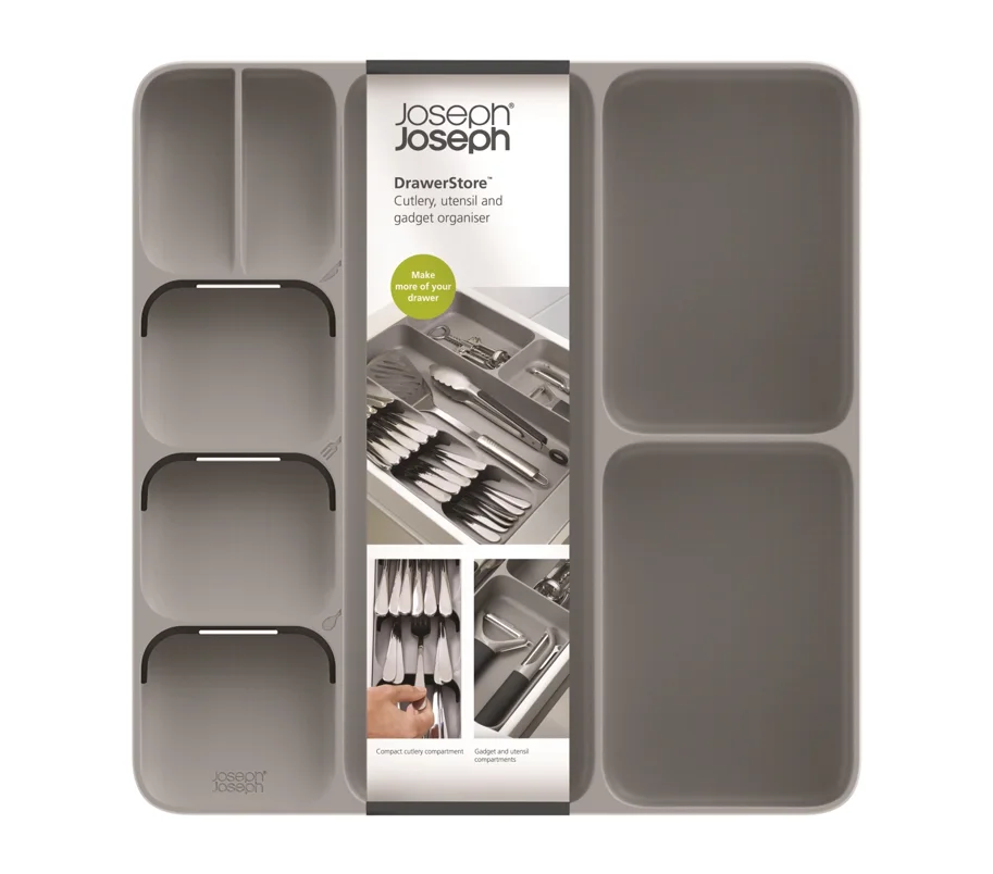 DrawerStore Besteckeinlage, grau, 38.4x39.7x5.3cm