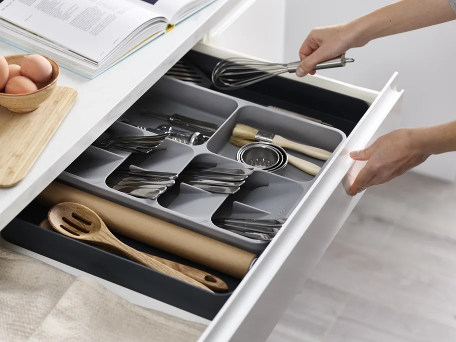 DrawerStore Küchenschubladen Organizer Grau