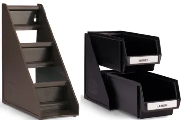 Besteckboxhalter mit 3 Boxen braun