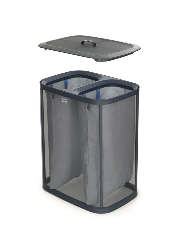 Tota 90L Wäschetrennkorb 2x 45L schwarz