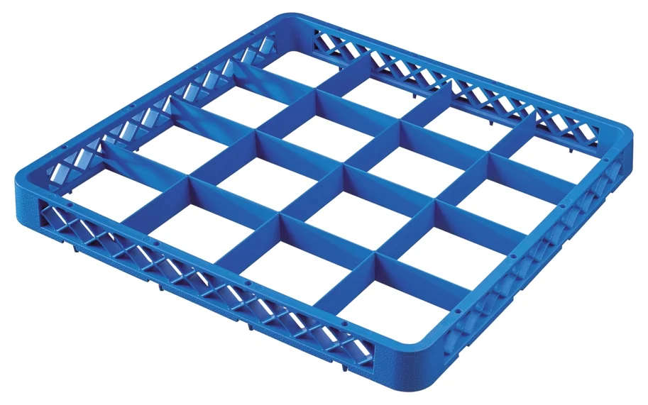 Aufsatz zu Gläser Spülkorb 16 Fächer blau