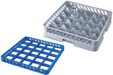 Gläser Spülkorb 25 Fächer 1 Aufsatz max Glas H12.3cm D8.8cm