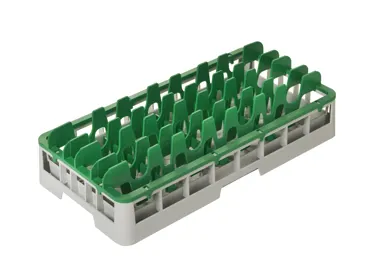 Geschirrspülkorb mit Aufsatz für Tablett 50x25cm grün