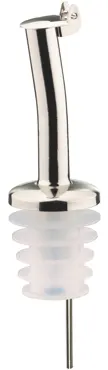 Ausgiesser Inox mit Silikonkorken u. Metallkäppchen