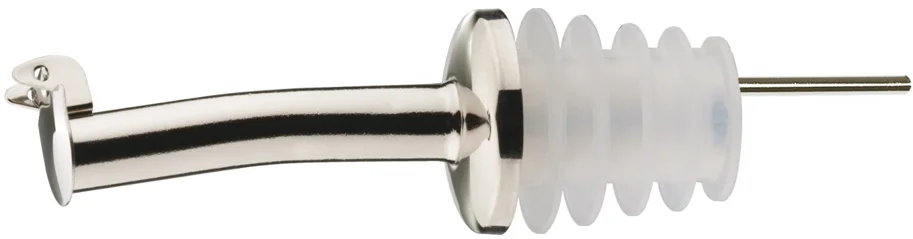 12er Display Ausgiesser Inox m. Silikonkorken u. Metallkappe