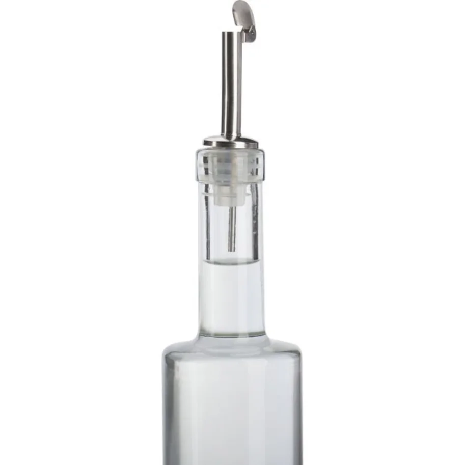 12er Display Ausgiesser Inox m. Silikonkorken u. Metallkappe