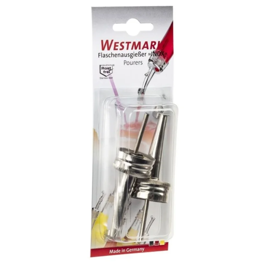 2er Set Ausgiesser Inox Gastro, Schraubkappe D28 mm