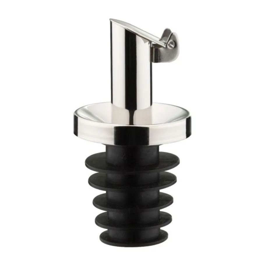 Ausgiesser Inox Öl-Spezial, PE-Korken, Metallkläppchen