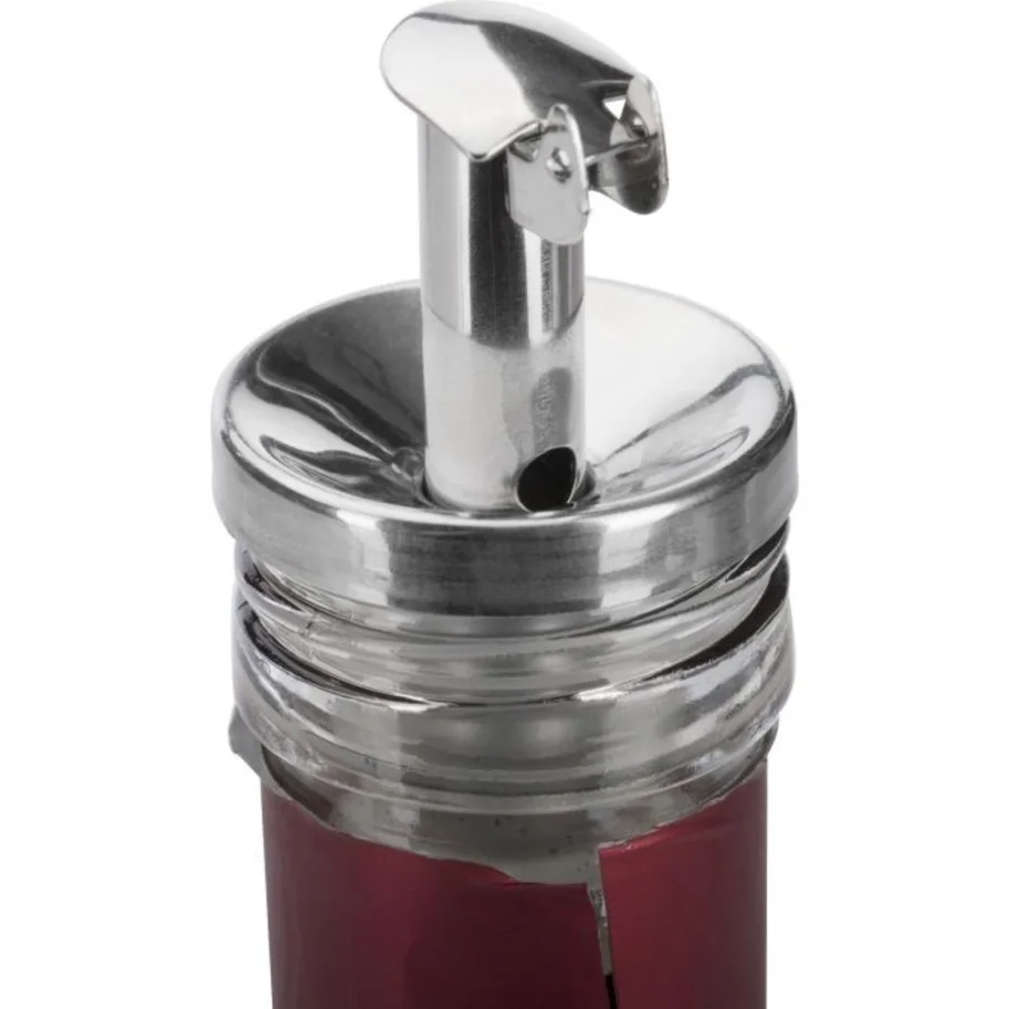 Ausgiesser Inox Öl-Spezial, PE-Korken, Metallkläppchen