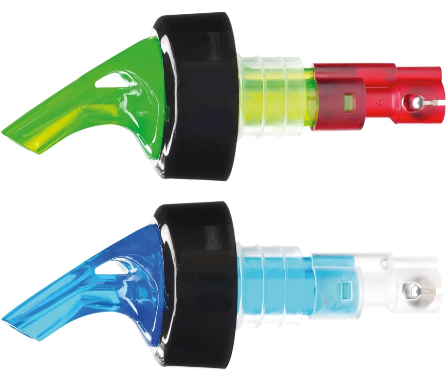 2er Set Posi Pour Dosierausgiesser blau, grün 4cl