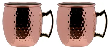 2er Set Mug Moscow Mule Kupfer Hammerschlag 0.47lt