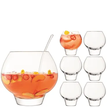 Rum Punch Bowle-Set transparent