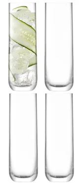 4er Set Borough Longdrinkglas 420ml transparent