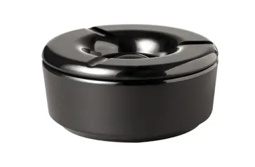 Aschenbecher, D11.5cm. H5cm, schwarz