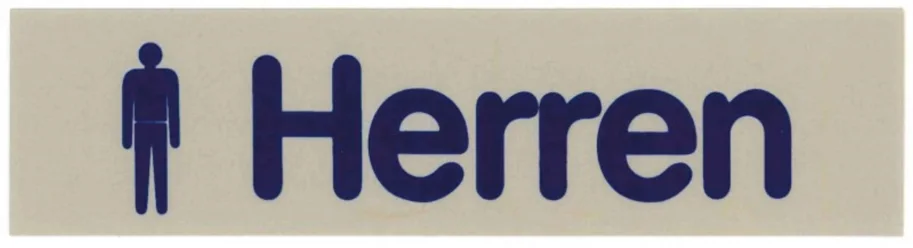 Wortschild Herren selbstklebend 16x4cm