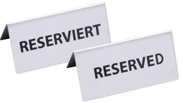Tischschild RESERVIERT, 12x5.5cm