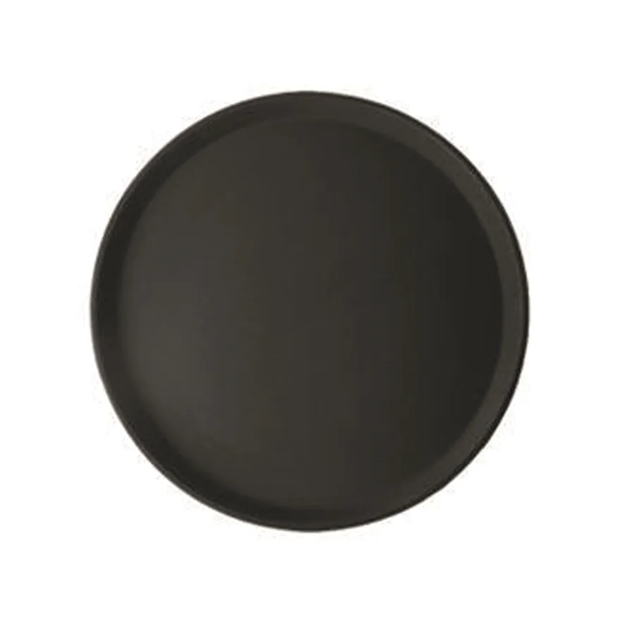 Serviertablett rund Antirutsch schwarz D40.5cm