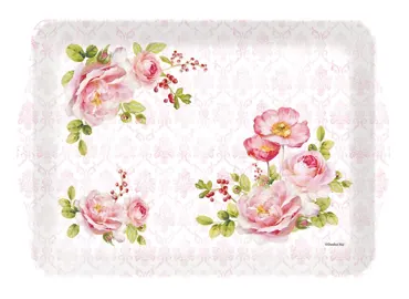 Floral Damask Tablett m. Griffen 46x32cm