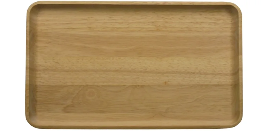 Gummibaum Tablett rechteckig, 34x21x2 cm
