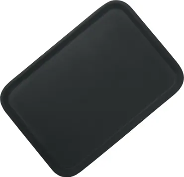 Tablett Corfu 33x43cm gummiert schwarz