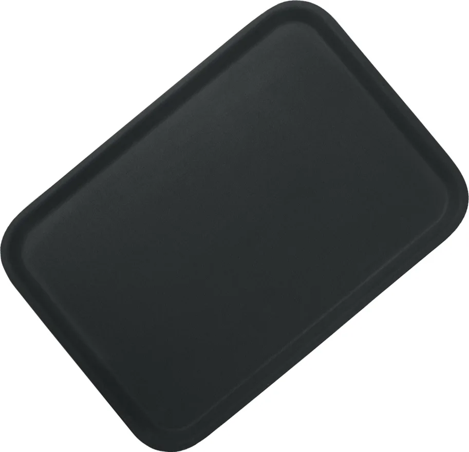 Tablett Corfu 33x43cm gummiert schwarz