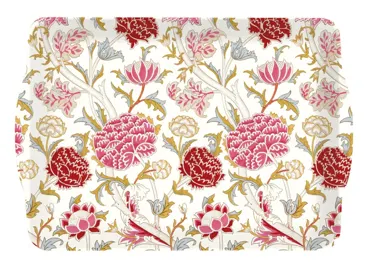 William Morris Pink Tablett m. Griffen 33x22cm
