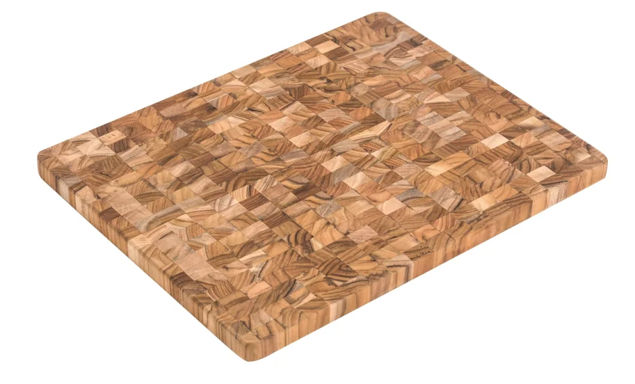 Scandi Servierbrett Stirnholz mit Saftrille 45.7x35.5x2.5cm