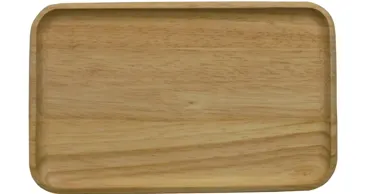Gummibaum Tablett rechteckig, 22x13x1.2 cm