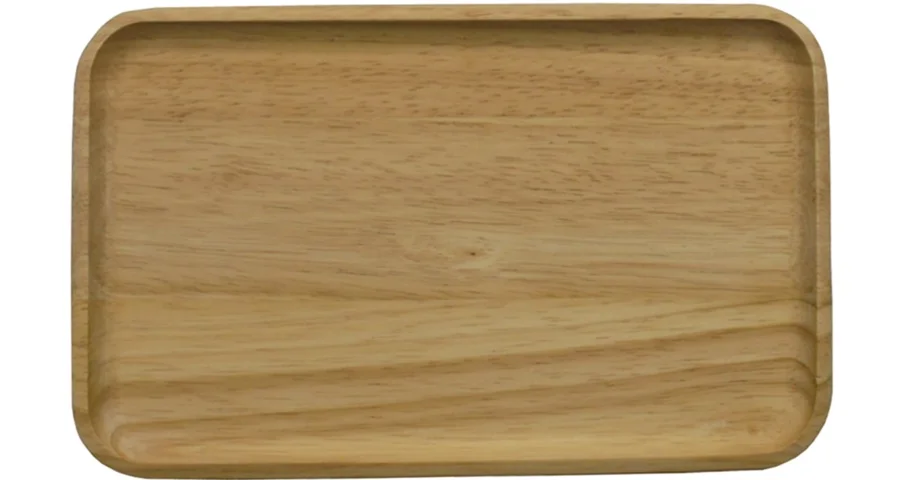 Gummibaum Tablett rechteckig, 22x13x1.2 cm