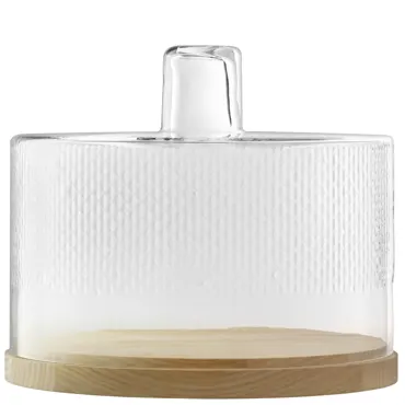 Wicker Haube mit Platte aus Esche D29cm H24.5cm transparent