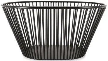 Korb oval hoch, schwarz, 32.1x23.9x15.5cm