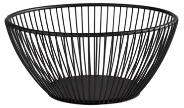 Svart Korb D17.5cm H8cm Metall schwarz