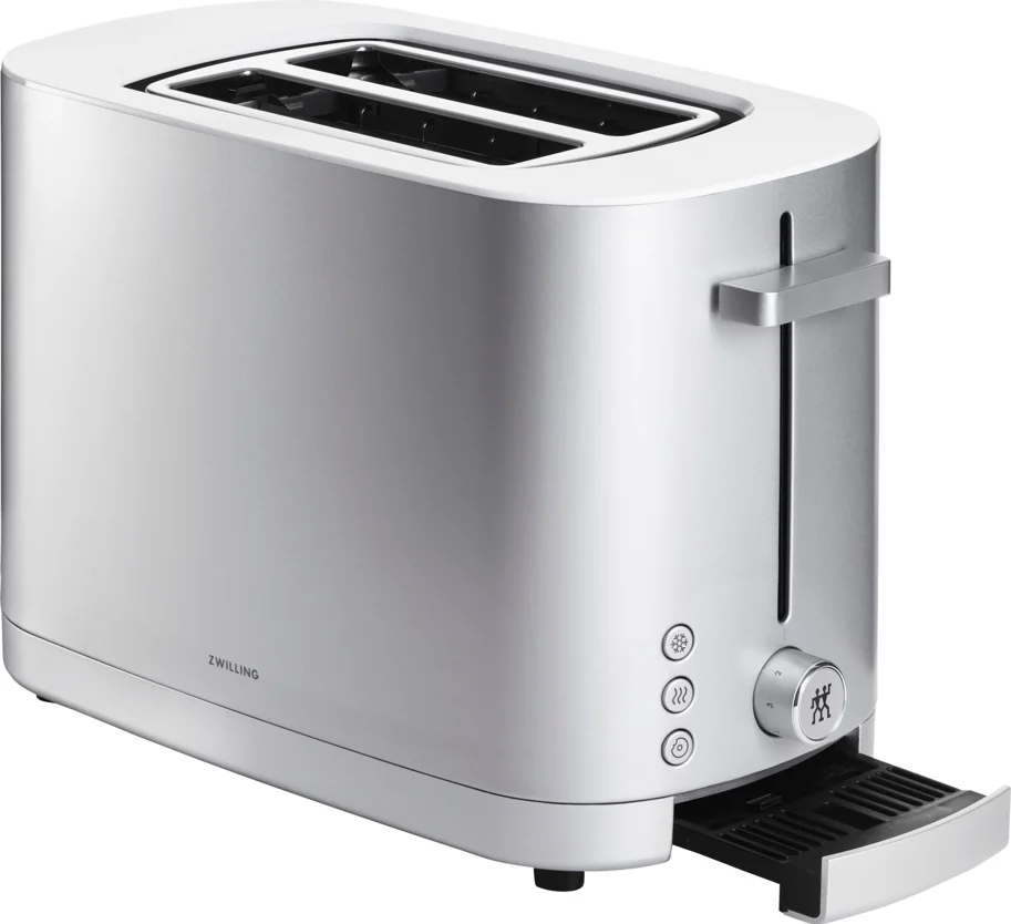 Enfinigy Toaster mit Brötchenaufsatz silber