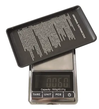 Kleine Waage mit Deckel von 0 bis 500gr. 11.5x6.4cm