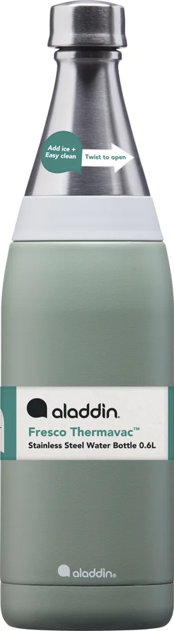 Fresco Thermavac Water Bottle 0.6L Sage Green
