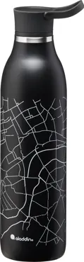CityLoop Thermavac eCycle Trinkflasche 0.6L Black City Print
