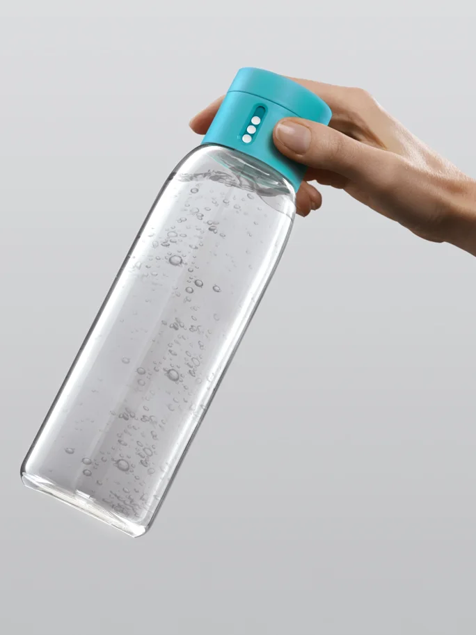 Dot Trinkflasche, transp. türkis, 600 ml