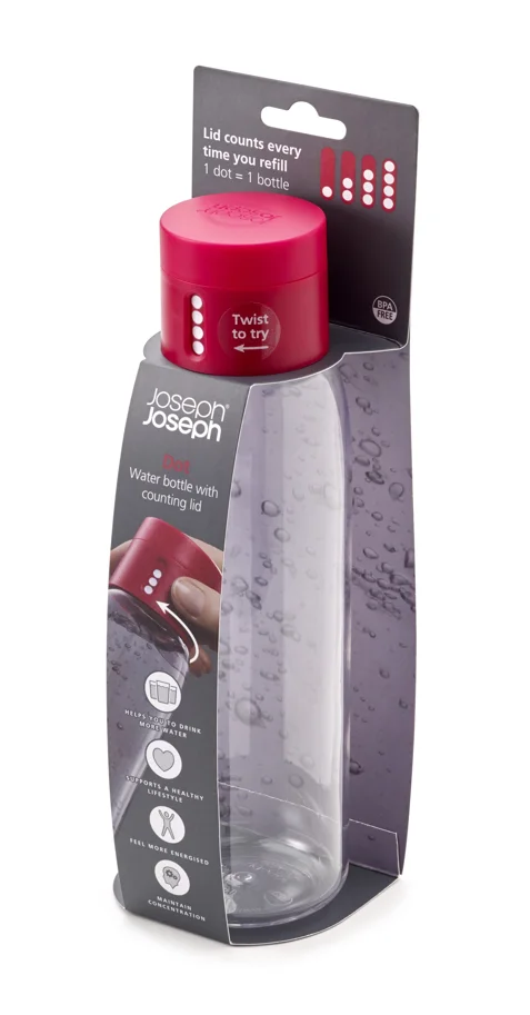 Dot Trinkflasche, transp. pink, 600 ml