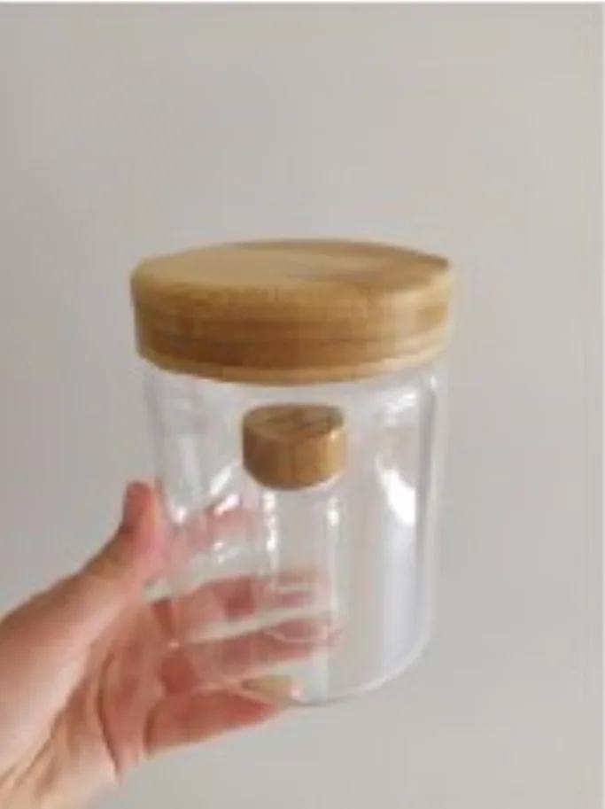 2er Set To-Go Lunch Glas u Saucen-Glas 700ml, 10x13cm