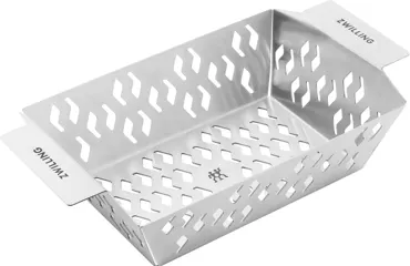 BBQ+ Grillkorb S, Edelstahl 25x15cm