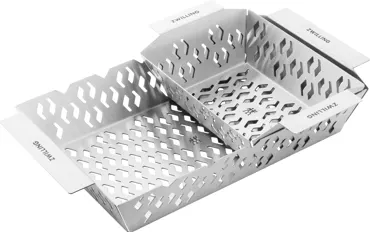 2tlg. BBQ+ Gillkorb S+M Edelstahl