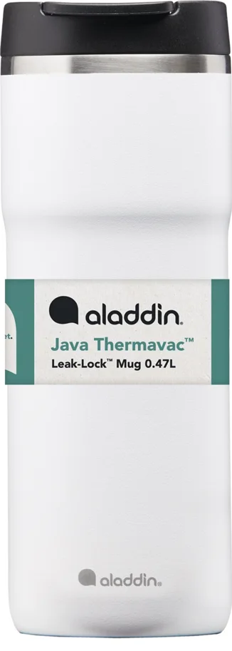 Java Thermavac Leak-Lock Stain. St. Mug 0.47L Snowf. White