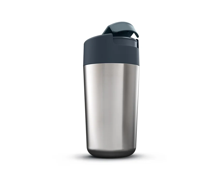 Sipp Stahl EdelstahlReisebecher Klappdeckel 454 ml Anth.