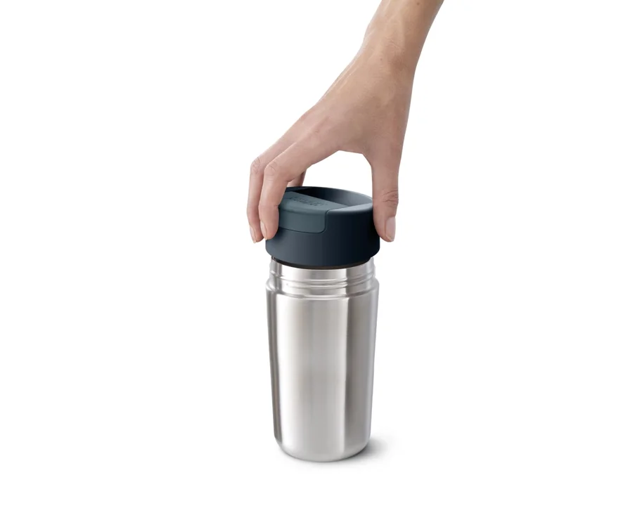 Sipp Stahl EdelstahlReisebecher Klappdeckel 454 ml Anth.