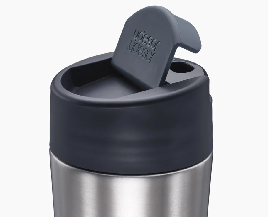 Sipp Stahl EdelstahlReisebecher Klappdeckel 454 ml Anth.