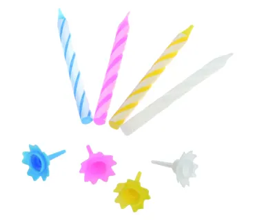 24-tlg. Set Geburtstags- und Partykerzen, 6.5x0.5x0.5cm