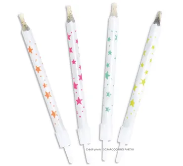 12er Set Kerzen 6cm Sterne