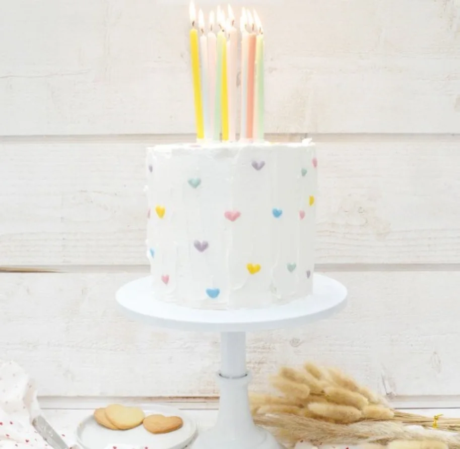 12er Set Kerzen lang 12cm pastellfarben