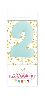 15er Set Kerze Mini Nummer 2 assortiert