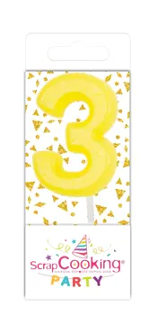 15er Set Kerze Mini Nummer 3 assortiert